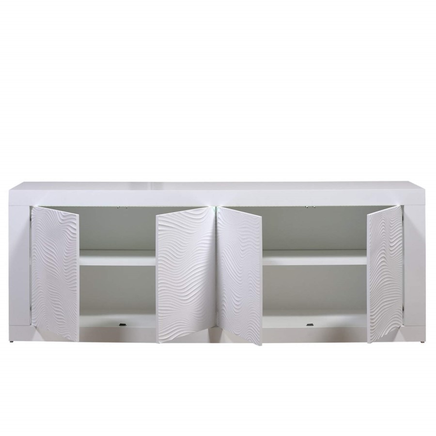 Sciae Karma 4 Door Sideboard in White High Gloss