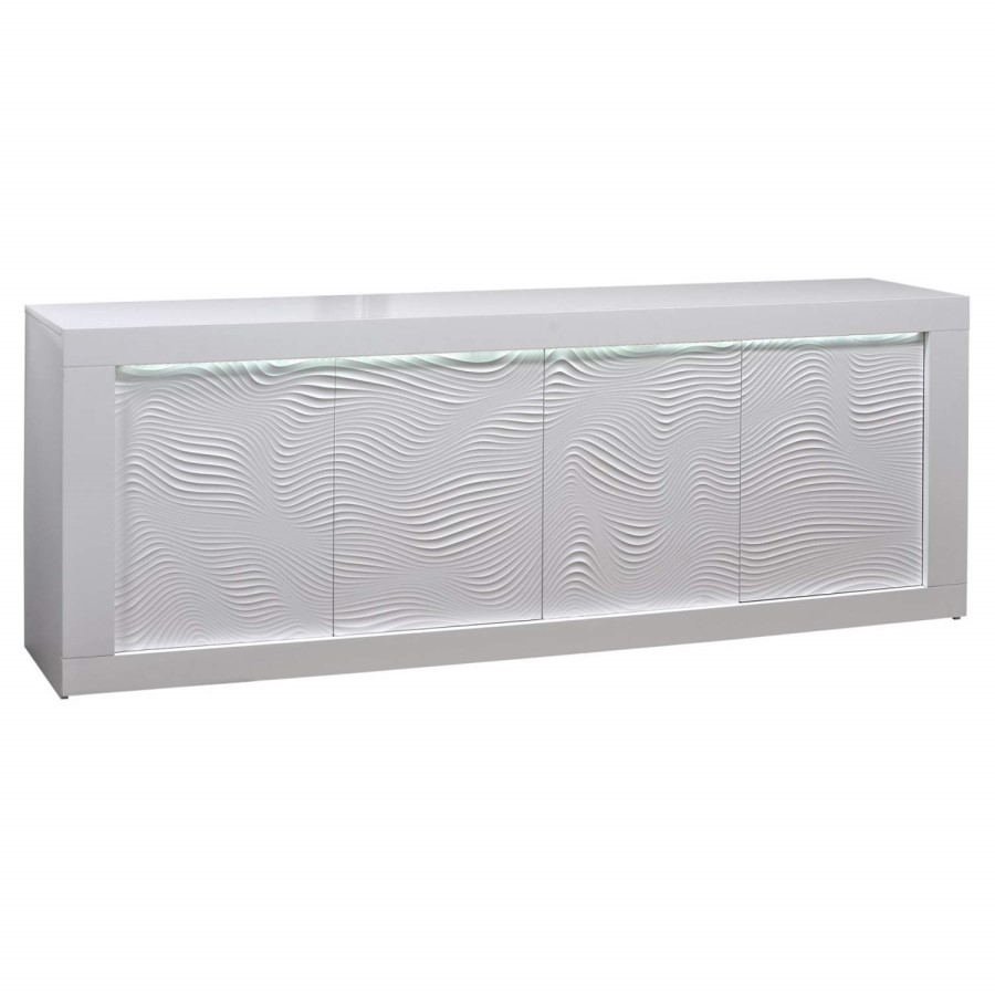 Sciae Karma 4 Door Sideboard in White High Gloss