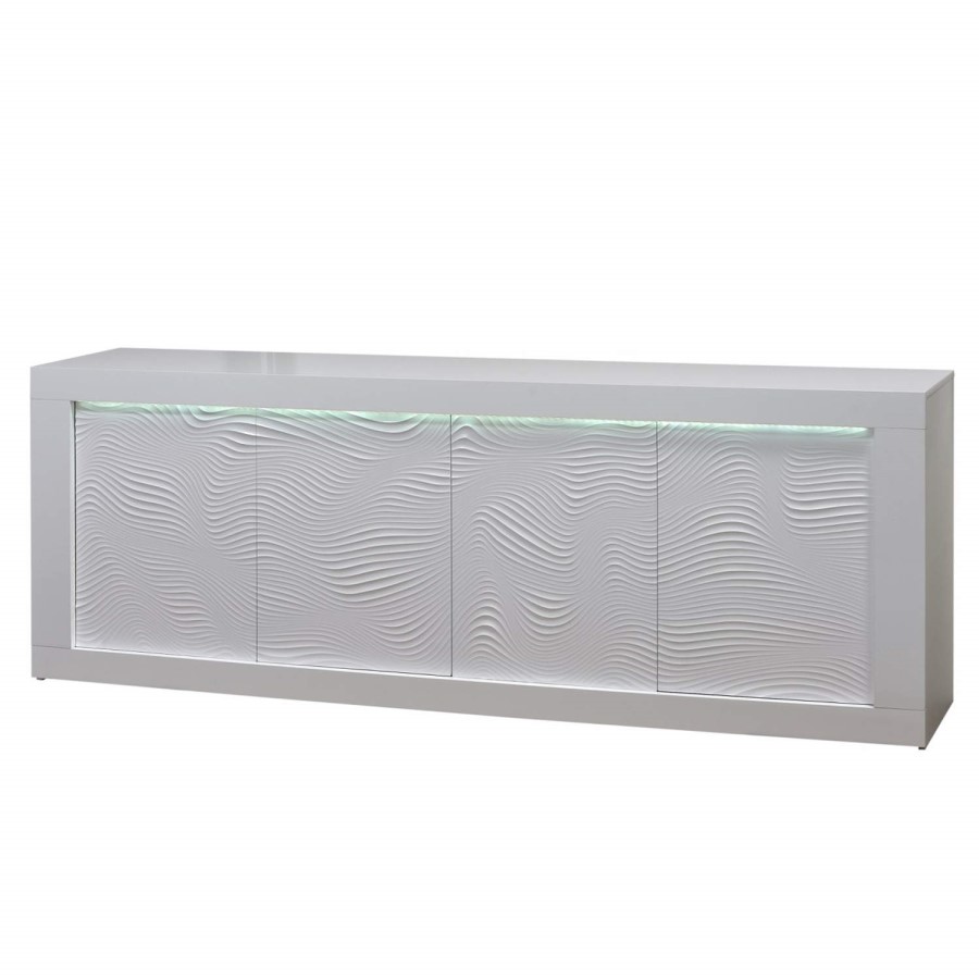 Sciae Karma 4 Door Sideboard in White High Gloss