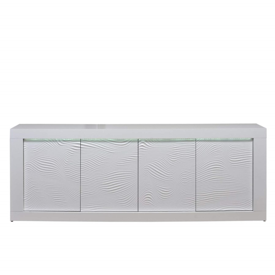 Sciae Karma 4 Door Sideboard in White High Gloss