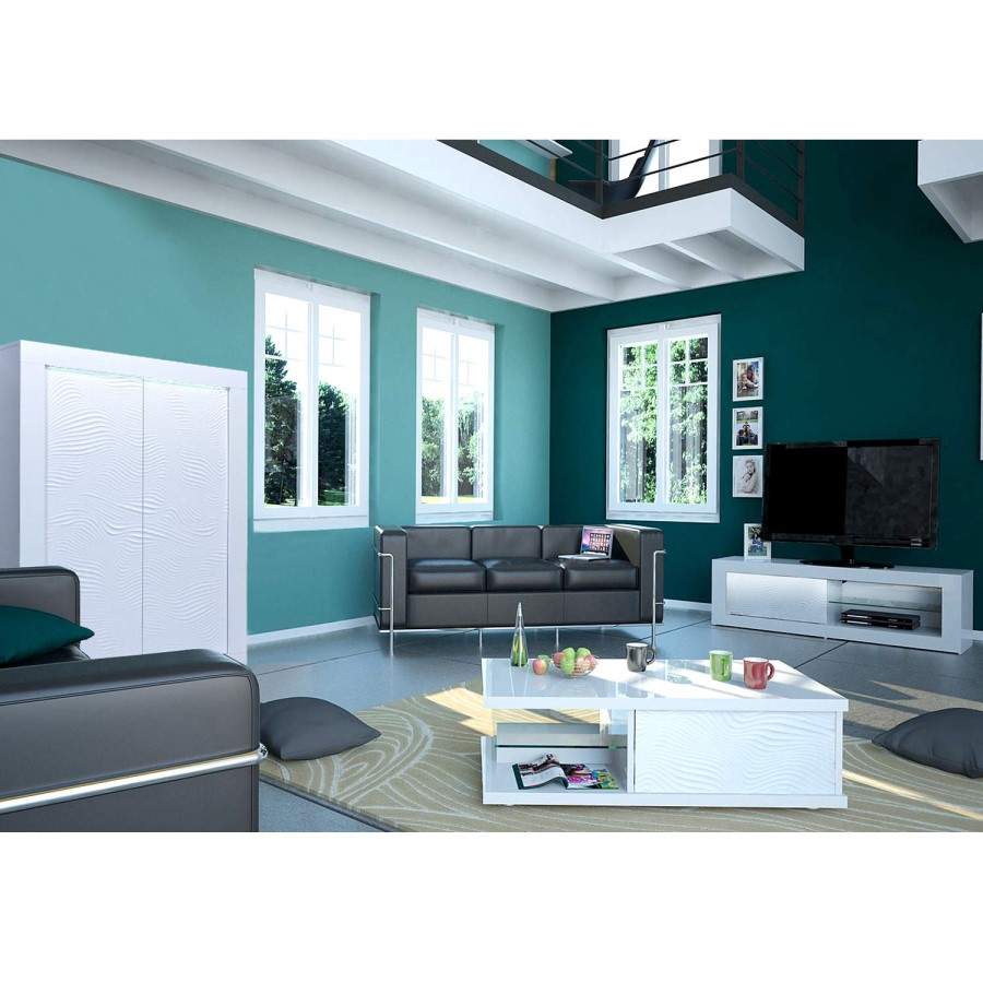 Sciae Karma TV Unit in White High Gloss