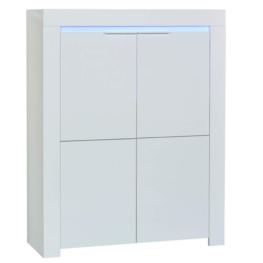 Sciae Galaxy Storage Unit in White High Gloss with RGB Lighting