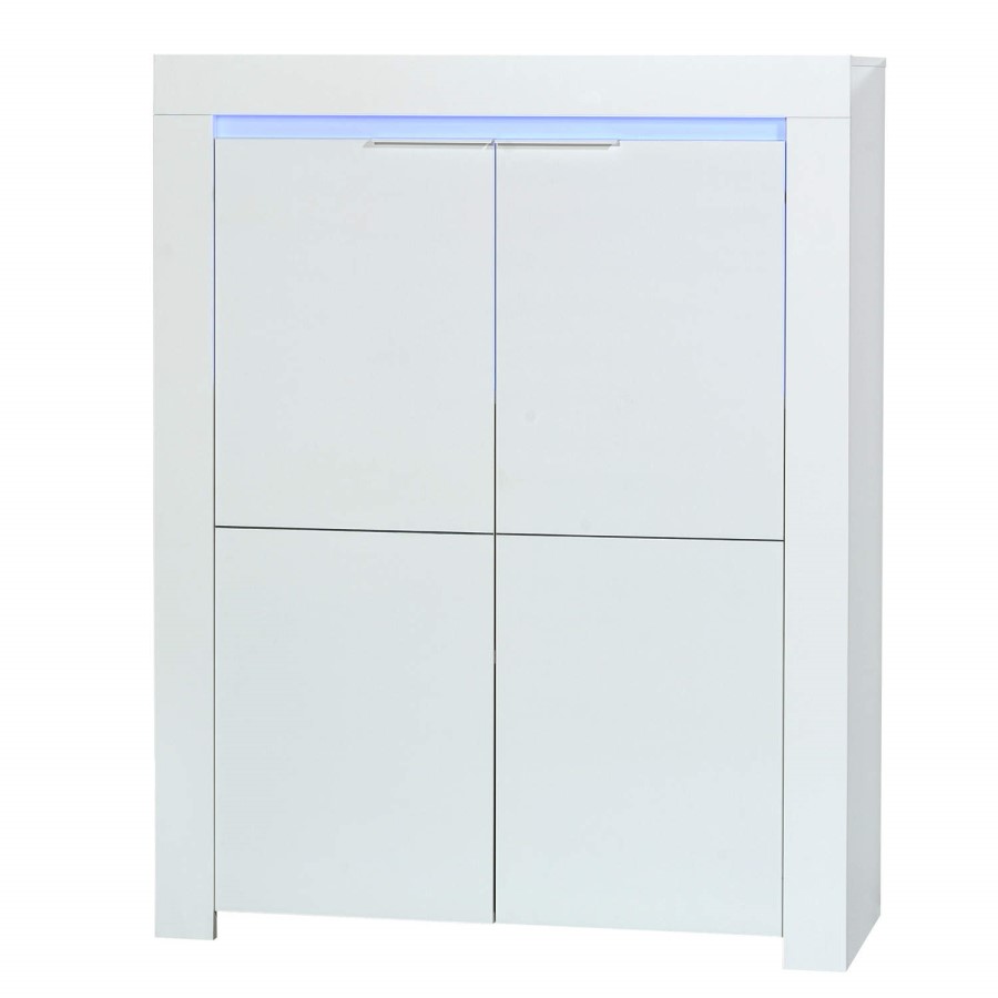 Sciae Galaxy Storage Unit in White High Gloss with RGB Lighting