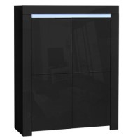 Sciae Galaxy Storage Unit in Black High Gloss with RGB Lighting