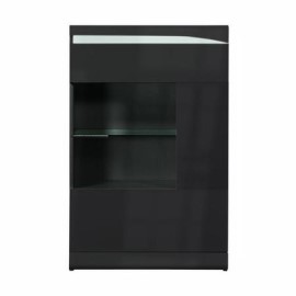 Sciae Ovio Black Gloss Display Cabinet Furniture123