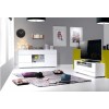 Sciae Bump White High Gloss LED Large 3 Door Sideboard