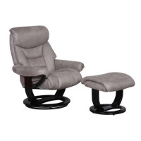 Senator Swivel Recliner and Footstool Grey
