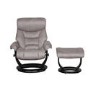 Senator Swivel Recliner and Footstool Grey