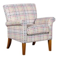 Balmoral Accent Chair in Confetti Spot Fabric