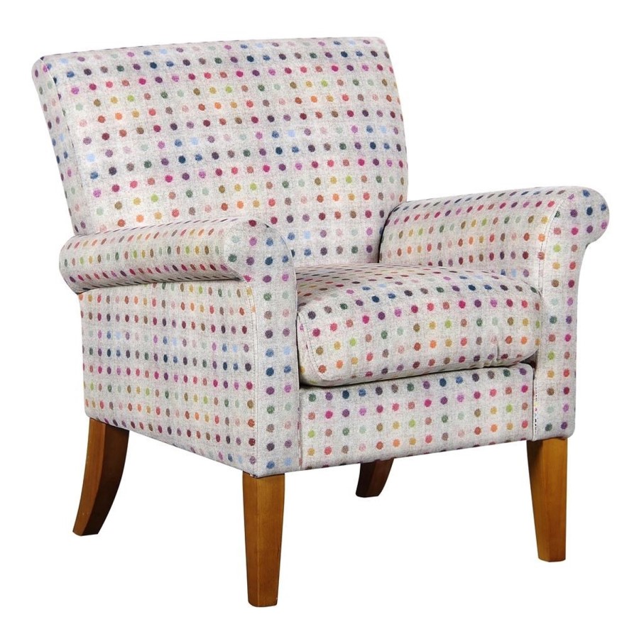 Balmoral Accent Chair in Confetti Spot Fabric