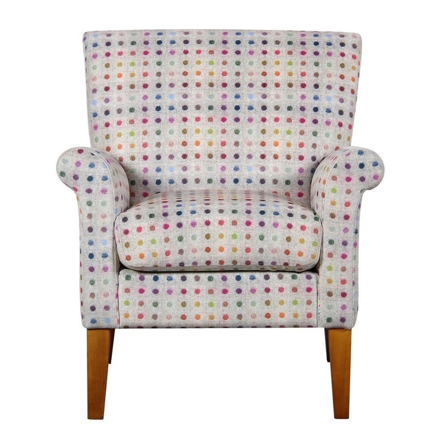Balmoral Accent Chair in Confetti Spot Fabric