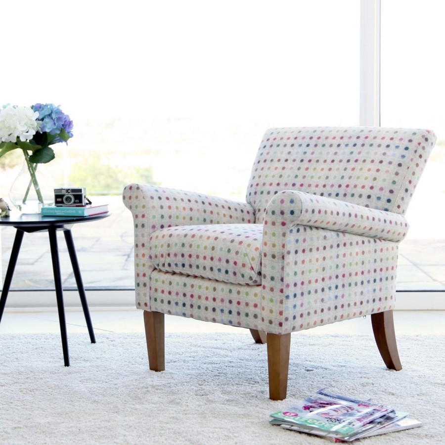 Balmoral Accent Chair in Confetti Spot Fabric