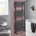 170006tr Towelrads Pisa Black Towel Radiator 1200 x 600mm