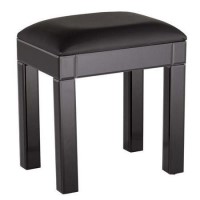 Mountrose Venetian Mirrored Stool in Black