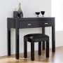 Mountrose Venetian Mirrored Stool in Black
