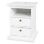 GRADE A1 - Paris 2 Drawer Tall Bedside Table in White