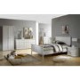 GRADE A1 - Paris 2 Drawer Tall Bedside Table in White