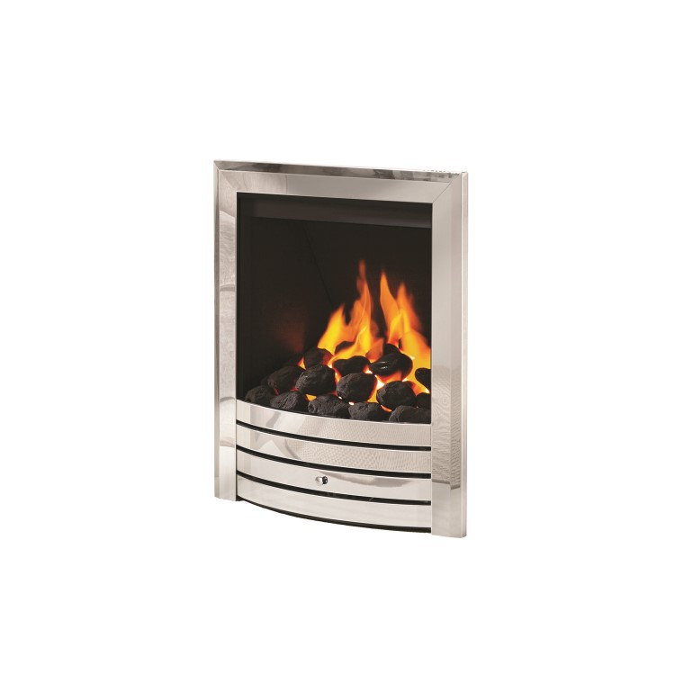 Chrome Deepline Gas Fire - Be Modern