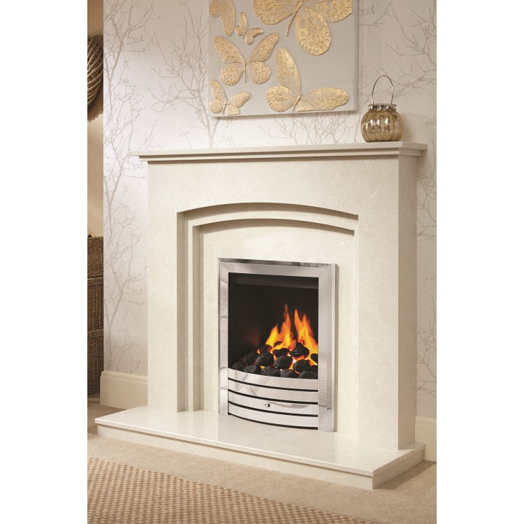 Chrome Deepline Gas Fire - Be Modern