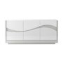Sciae Flam Light Grey High Gloss 3 Door Sideboard