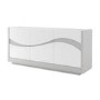 Sciae Flam Light Grey High Gloss 3 Door Sideboard