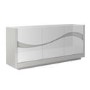 Sciae Flam Light Grey High Gloss 3 Door Sideboard