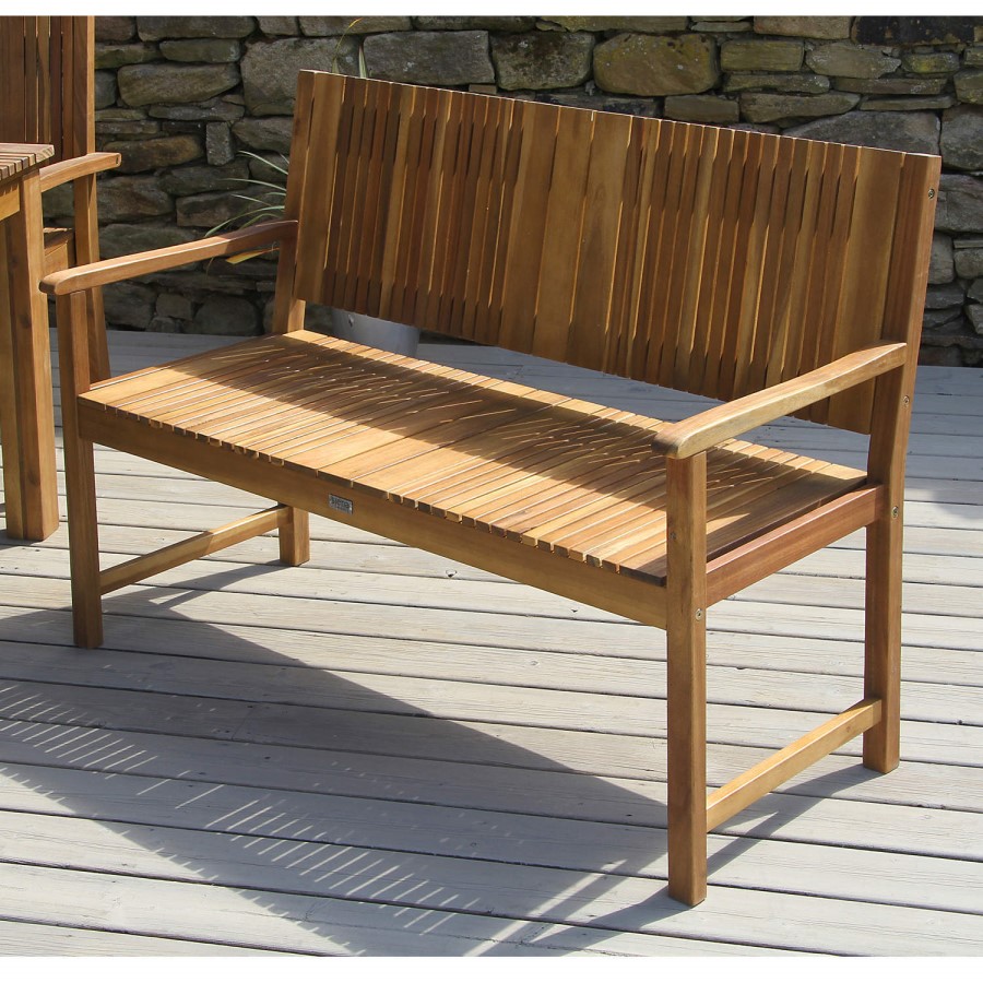 Cambridge Acacia Wood 2 Seater Bench