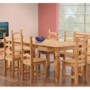 GRADE A1 - Corona Solid Pine Dining Set with 6 Chairs