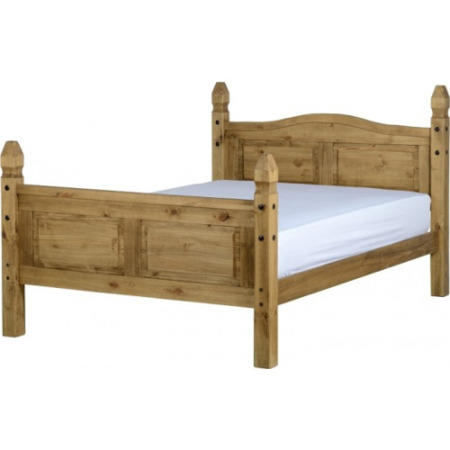 GRADE A1 - Corona Mexican 4ft6 Double Bed in Solid Pine 