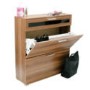 GRADE A1 - Alaska Shoe Cabinet in Walnut - 16 Pairs