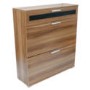GRADE A1 - Alaska Shoe Cabinet in Walnut - 16 Pairs