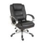 GRADE A1 - Teknik Office Lumbar Executive Massage Leather Chair in Black