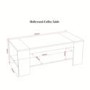 GRADE A1 - Seconique Hollywood Walnut and High Gloss Coffee Table