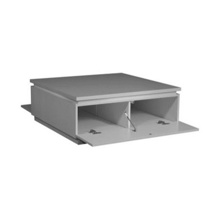 GRADE A1 - Skylight Electra High Gloss Square Coffee Table In White