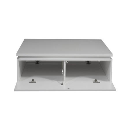 GRADE A1 - Skylight Electra High Gloss Square Coffee Table In White