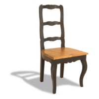 GRADE A1 - French Chic Ladder Back Dining Chair in Black