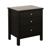 Steens Stockholm 3 Drawer Bedside Table In Coffee