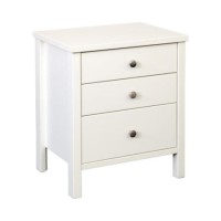Steens Stockholm 3 Drawer Bedside In White