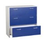 As new but box opened - Seconique Lollipop 3 Drawer Chest - White/Blue
