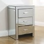 Mountrose Venetian Mirrored 3 Drawer Bedside Table