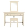 Savannah Dressing Table Set in Ivory/Cream - Includes Mirror and Stool