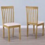 New Haven Large Dining Set with 6 Slatted Chairs in Cream