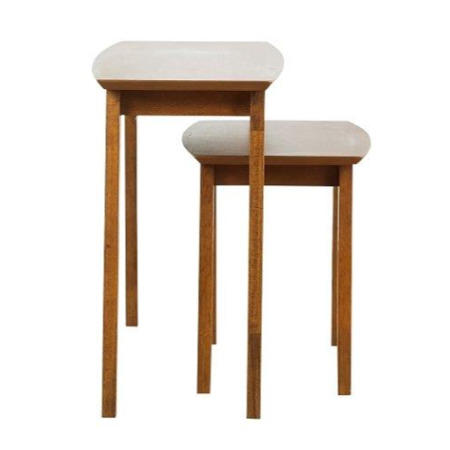 Origin Red Hampton Nest Of Tables In Walnut 