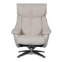 Alpha Swivel Fabric Recliner & Footstool in Beige