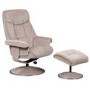 Biarritz Swivel Fabric Recliner and Footstool in Mist