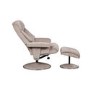 Biarritz Swivel Fabric Recliner and Footstool in Mist