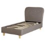 Seconique Eaton Upholstered Grey Single Bed