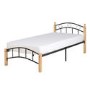 Seconique Luton Single Bed in Black and Pine