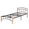 Seconique Luton Single Bed in Black and Pine