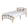 Seconique Luton Single Bed in Black and Pine